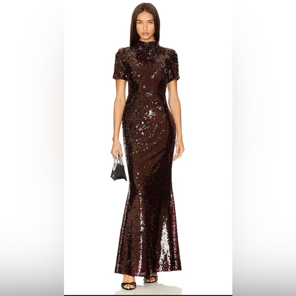 SELF-PORTRAIT
Sequin Gown in Brown - Picture 1 of 9